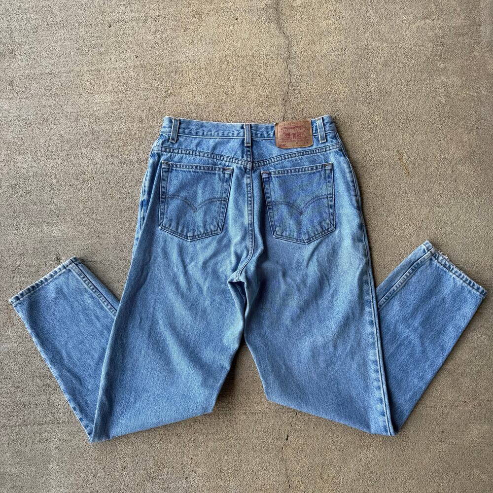 Vintage Y2K Levi's 550 Relaxed Fit Tapered Leg Mom Blue Jeans 12 MIS M